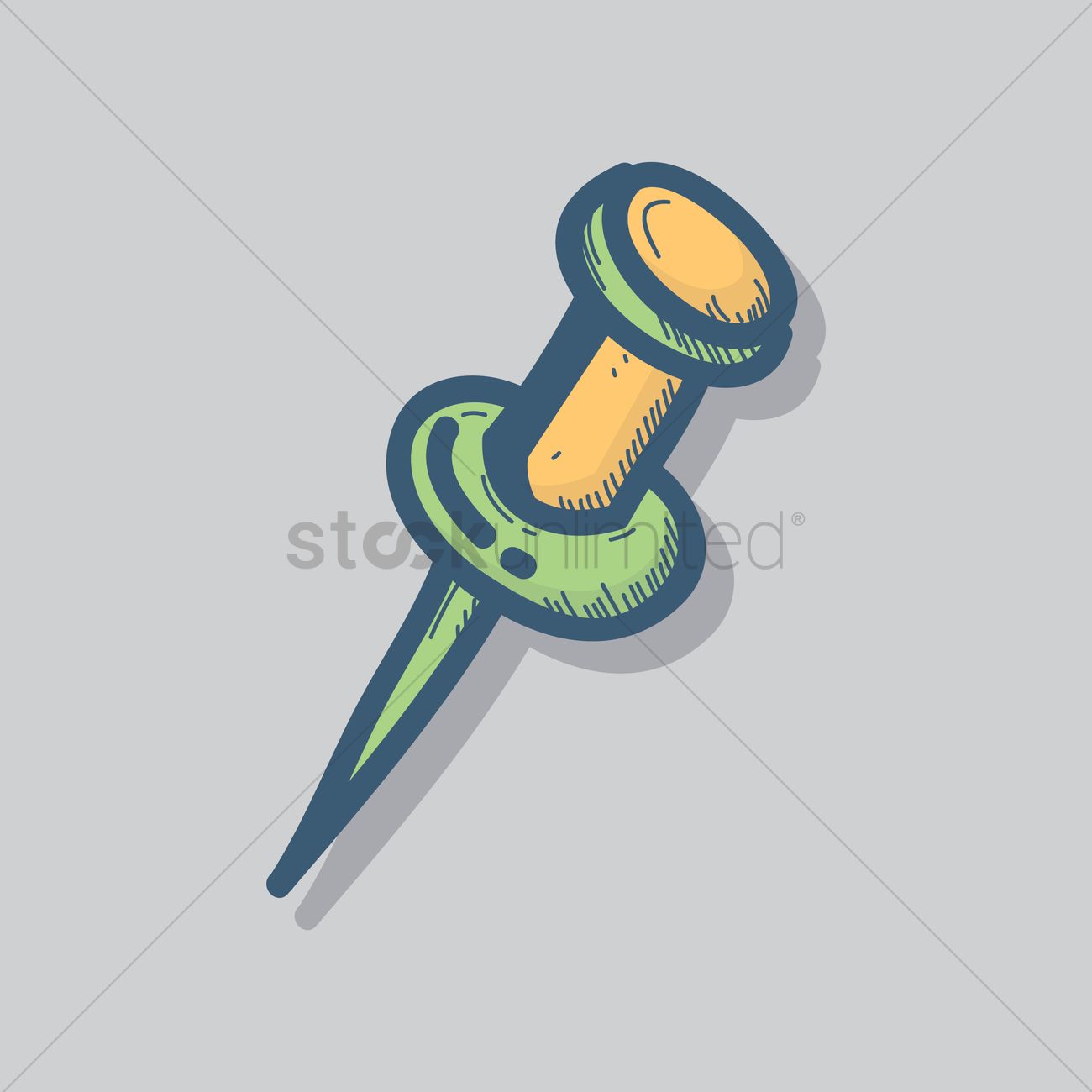 1300x1300 Thumbtack Vector Image