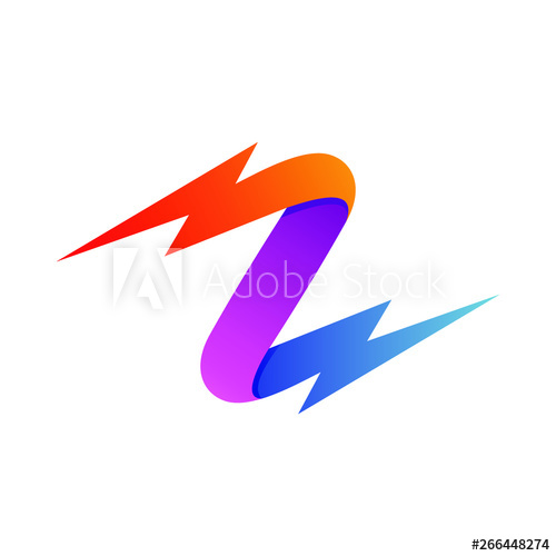 500x500 Letter Z Thunder Logo Vector