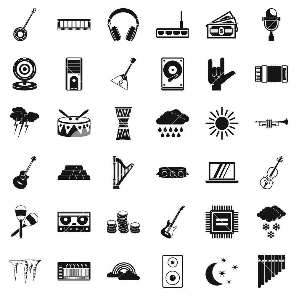 Thunder Icons Set Simple Set Of Thunder Vector Icons For Web 1000x1000 Thunder Icons Set Simple Set Of Thunder Vector Icons For Web