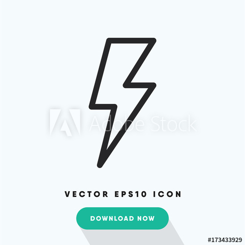 Thunder Vector Icon 500x500 Thunder Vector Icon