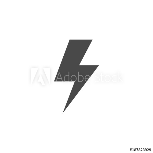 Lightning Bolt Thunder Vector Icon For Charging Electricity 500x500 Lightning Bolt Thunder Vector Icon For Charging Electricity