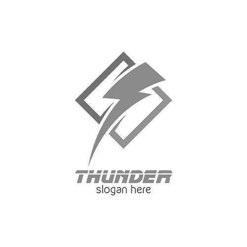 Thunder Vector Design Logo Template Custom Graphic Design 500x500 Thunder Vector Design Logo Template Custom Graphic Design