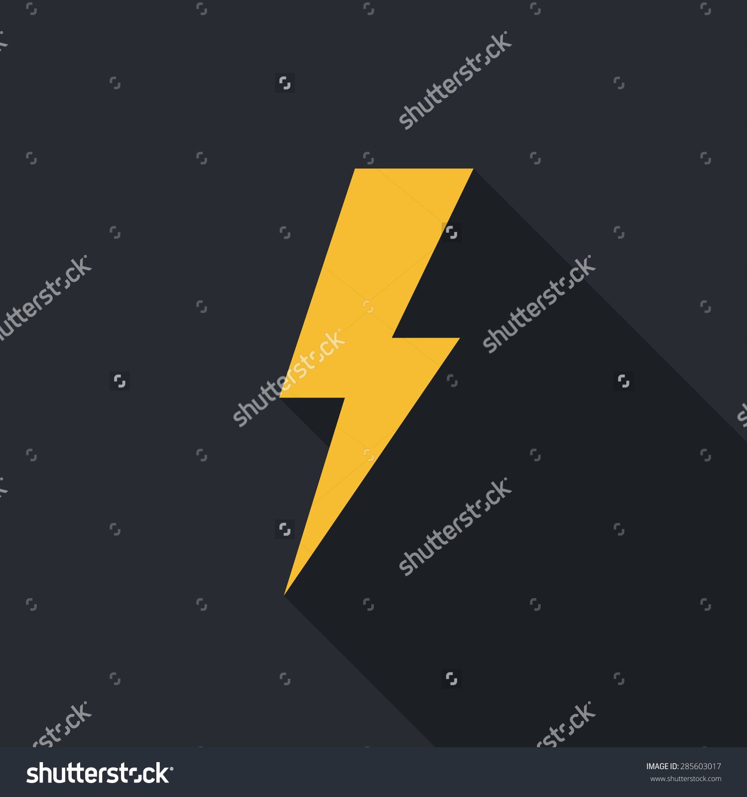 1500x1600 Lightning Icon, Modern Minimal Flat Design Style Thunderbolt