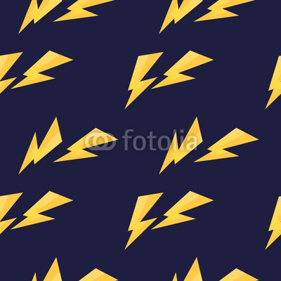400x400 Seamless Pattern With Yellow Painted Thunderbolt, Vector Zipper