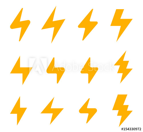 500x463 Flash Thunderbolt Vector Icons Energy Power Electricity Speed
