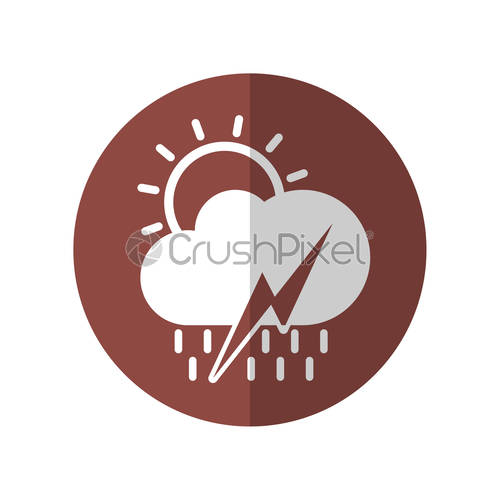 500x500 Icon Design Of Climates Include Sun, Cloud, Rain, Thunderbolt