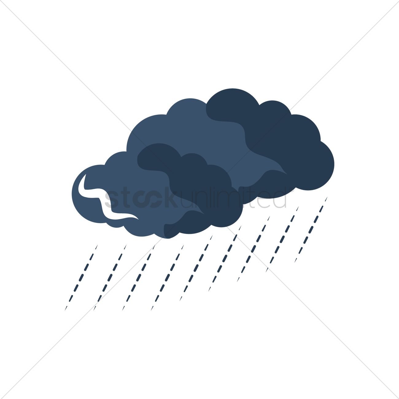 Thunderstorm Vector Image 1300x1300 Thunderstorm Vector Image