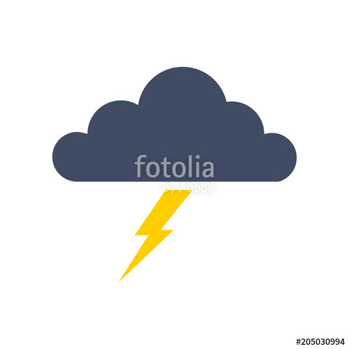 Vector Icon Storm Weather Clouds And Thunderstorm Stock Image 500x500 Vector Icon Storm Weather Clouds And Thunderstorm Stock Image