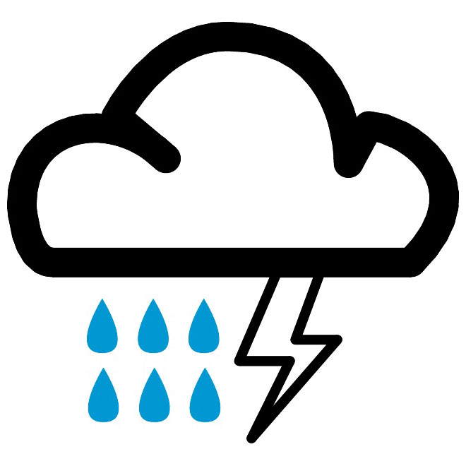 Rain And Thunderstorm Vector Symbol 660x660 Rain And Thunderstorm Vector Symbol