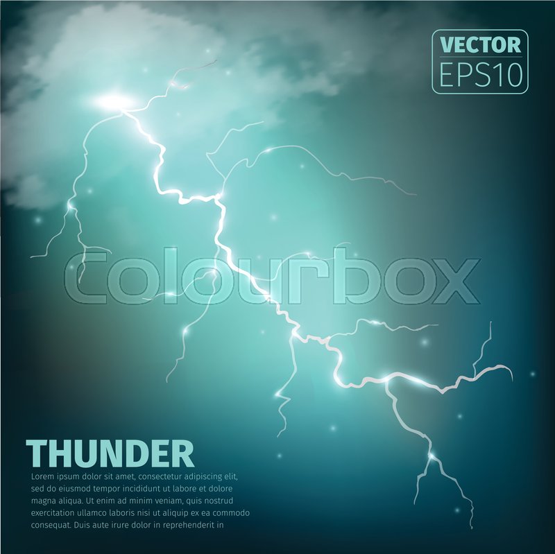 Realistic Thunderstorm Background With Stock Vector Colourbox 800x799 Realistic Thunderstorm Background With Stock Vector Colourbox