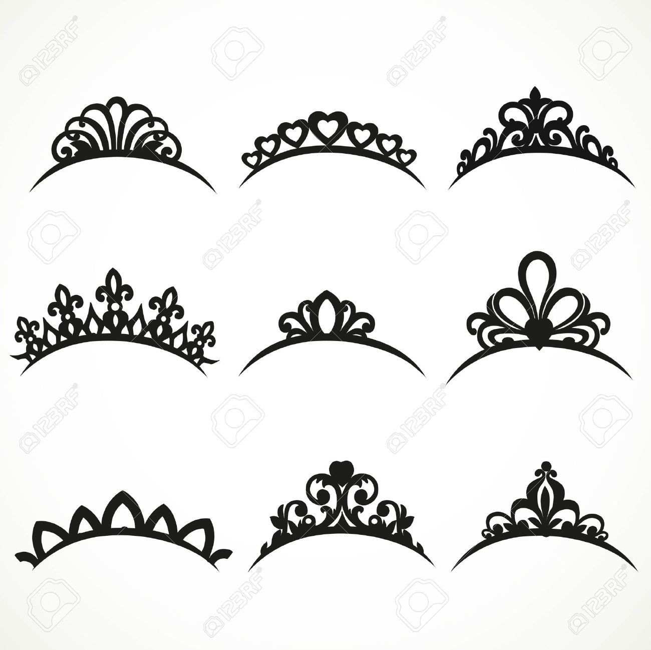 1300x1298 Tiara Vector Free