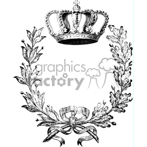 300x300 Vintage Crown And Wreath Vector Vintage Vector Art Gf Clipart