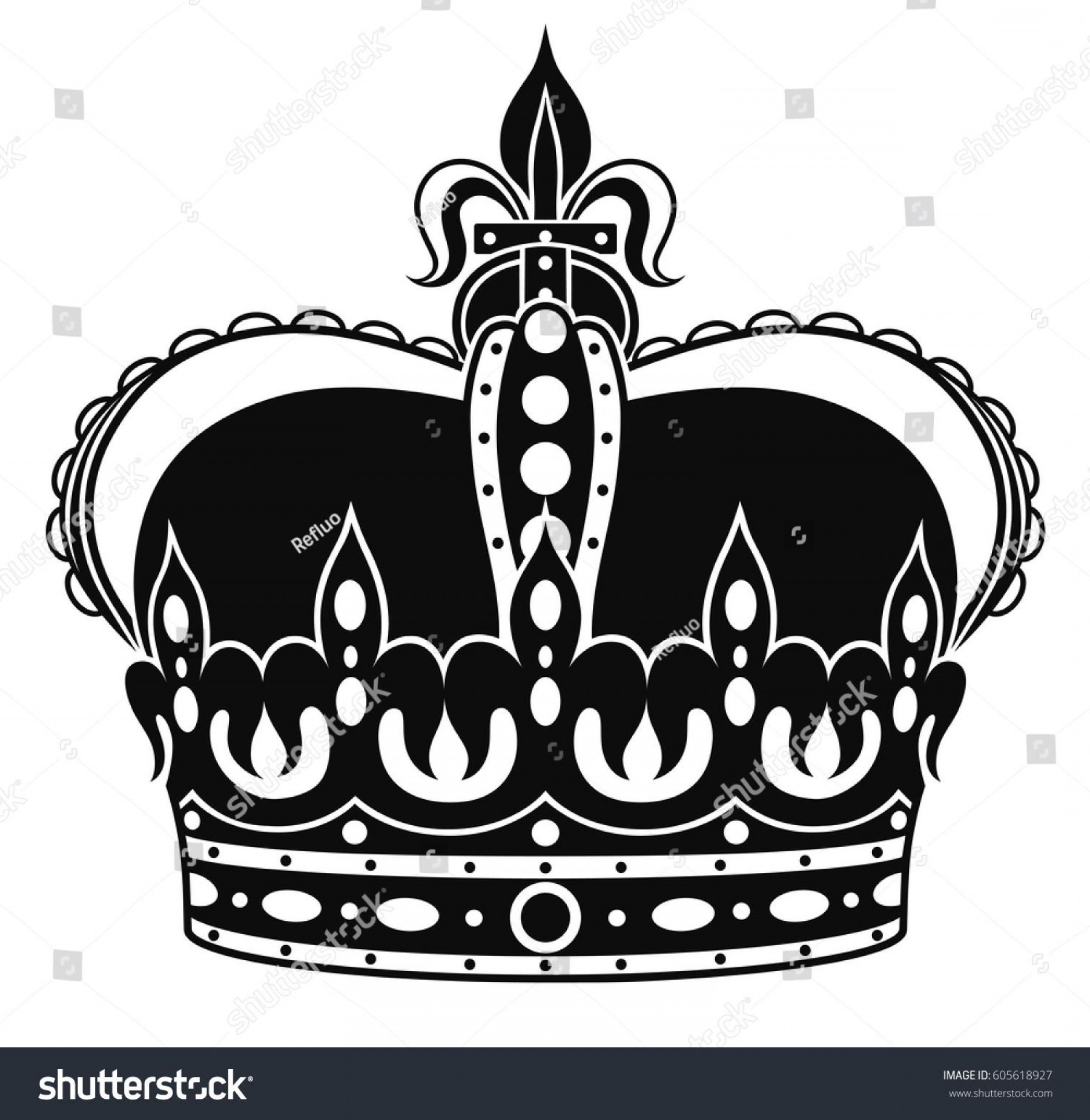 Best Stock Vector Black And White King Crown Free Hoodamathrun 1800x1850 Best Stock Vector Black And White King Crown Free Hoodamathrun