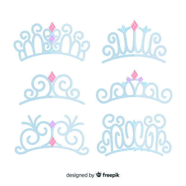 626x626 Flat Silver Princess Tiara Pack Vector Free Download