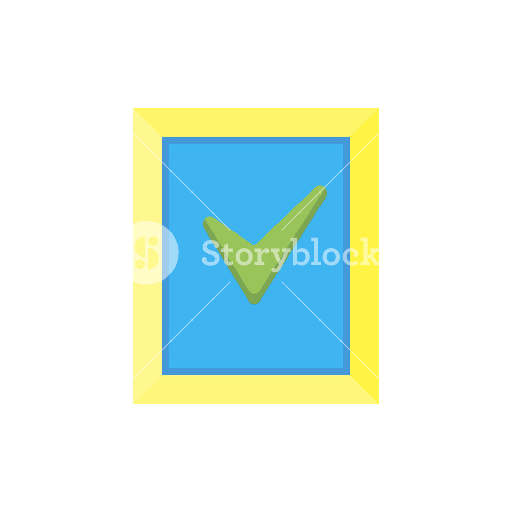 1000x1000 Icon Tick Vector Check Mark Test Green Symbol Approve Business