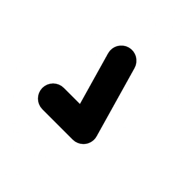 626x626 Black Tick Vector Icons Free Download