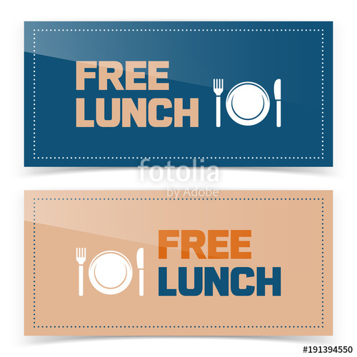 500x500 Banner Or Ticket Design With Free Lunch Icon Stock Image