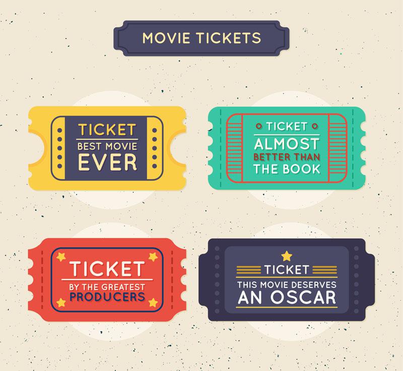 800x737 Color Film Ticket Design Vector