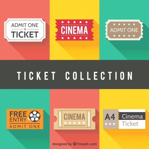 626x626 Assortment Of Cinema Tickets In Flat Design Vector Free Download