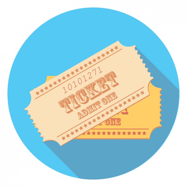 626x626 Ticket Icon In A Circle Vector Free Download