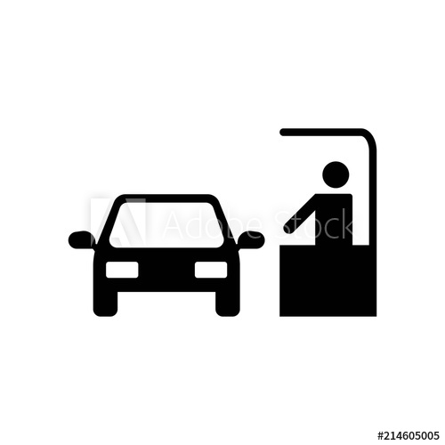 500x500 Paying Car Ticket Icon Vector Icon Simple Element Illustration