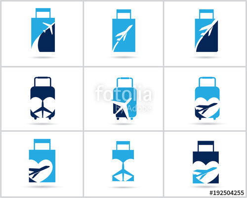 500x400 Travel Logos Set Design Ticket Agency And Tourism Vector Icons