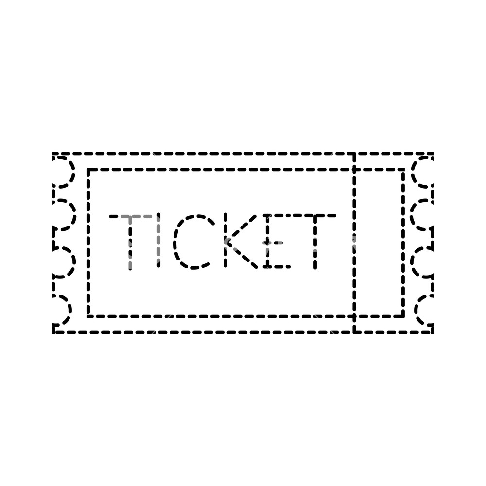 1000x1000 Dotted Shape Ticket Design To Entertainment Event Coupon Vector