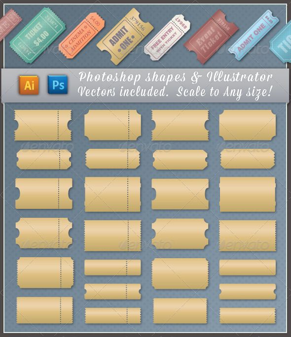 590x684 Event Ticket Shapes