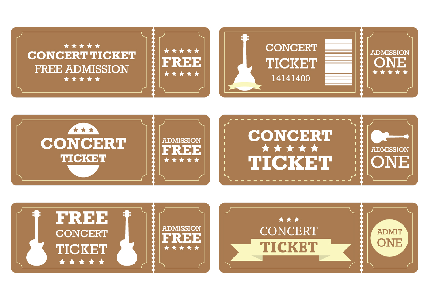 1400x980 Concert Ticket Free Vector Art