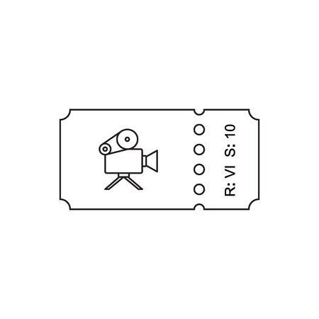 450x450 Ticket Icon In The Outline Style Ticket Vector Illustration