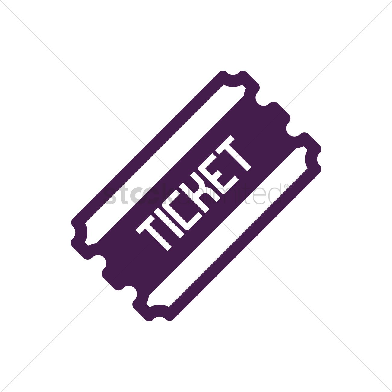 1300x1300 Ticket Stub Vector Image