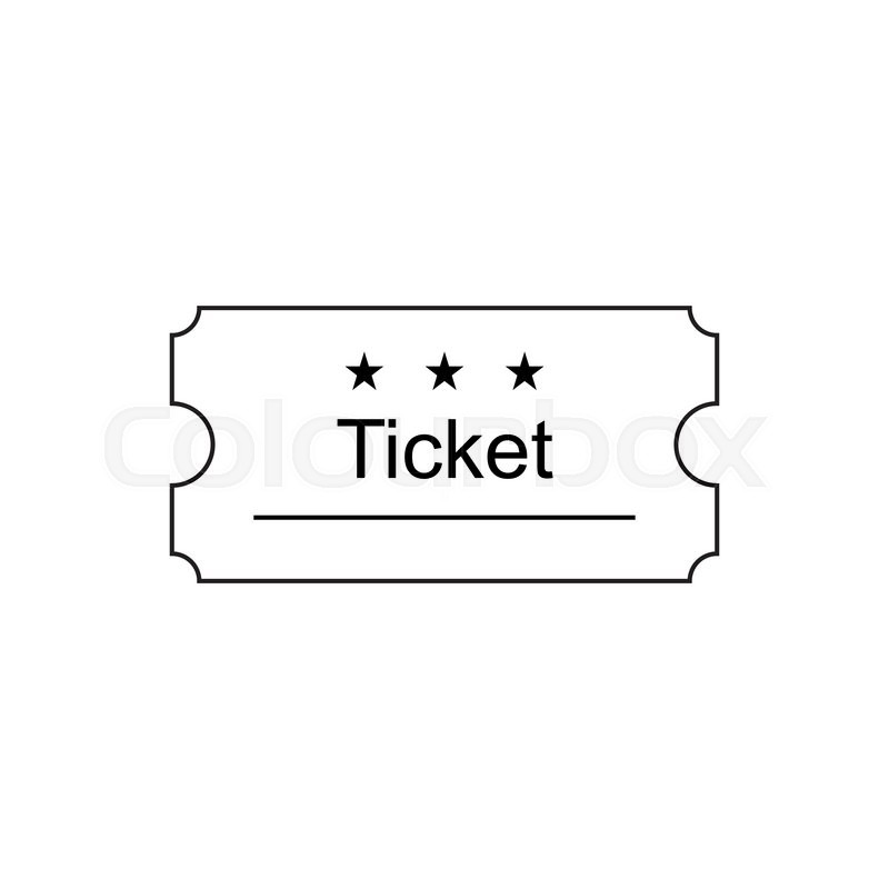 800x800 Ticket Icon In The Outline Style Stock Vector Colourbox