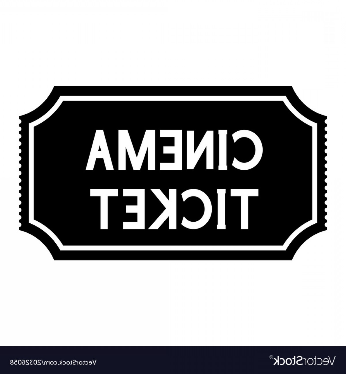 1200x1296 Cinema Ticket Black Silhouette Icon Vector Soidergi