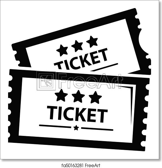 561x581 Free Art Print Of Cinema Ticket Icon, Simple Black Style Cinema