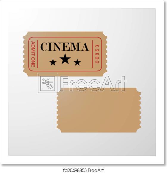 561x581 Free Art Print Of Cinema Ticket Blank Ticket Cinema Ticket
