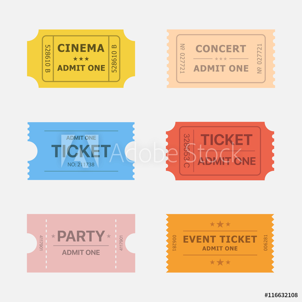 1000x1000 Photo Art Print Ticket Vector Icons Europosters