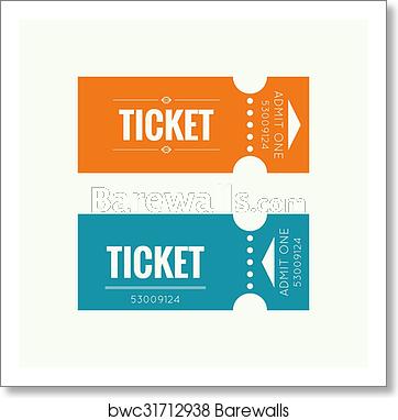 362x382 Entry Ticket Vector Art Print Barewalls Posters Prints