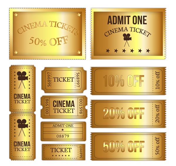 600x566 Golden Movie Tickets Vector Graphics My Free Photoshop World