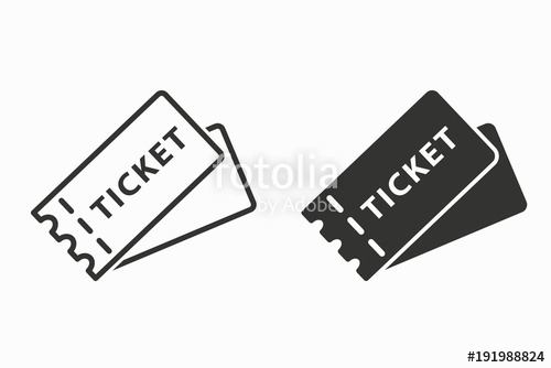 500x334 Ticket Vector Icon Stock Image And Royalty Free Vector