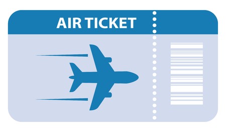 450x264 Air Ticket Vector Icon Royalty Free Vector Graphics