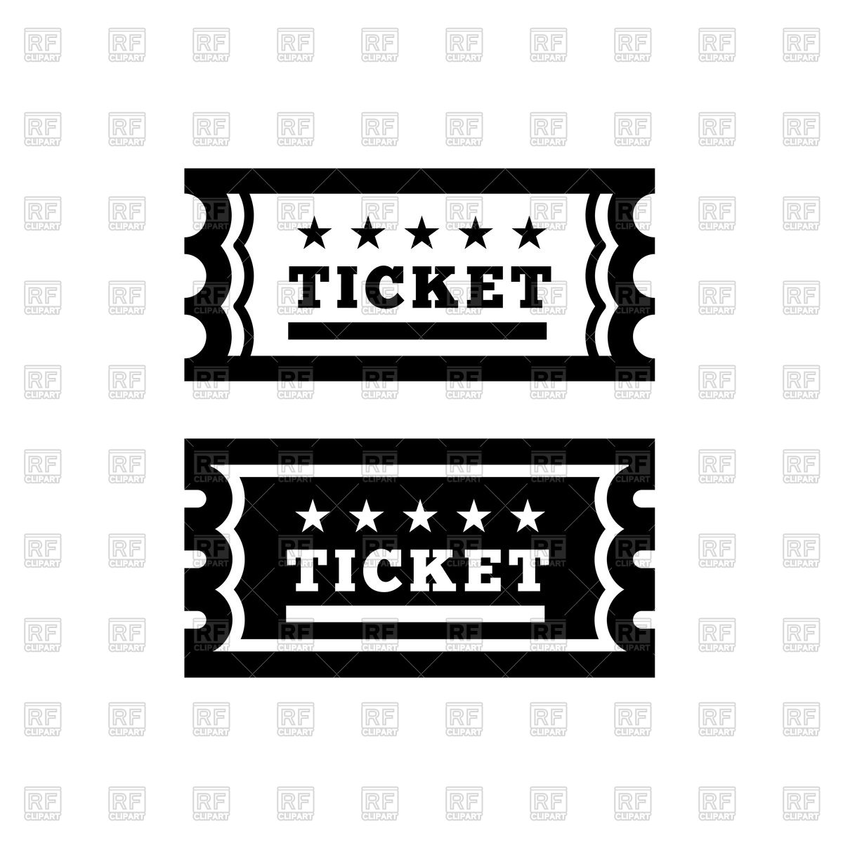 1200x1200 Vintage Ticket Vector Image Of Objects