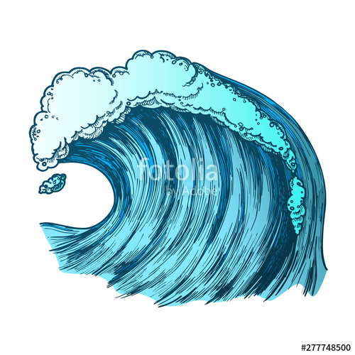 Rushing Foamy Tropical Ocean Marine Wave Vector Dangerous Great 500x500 Rushing Foamy Tropical Ocean Marine Wave Vector Dangerous Great