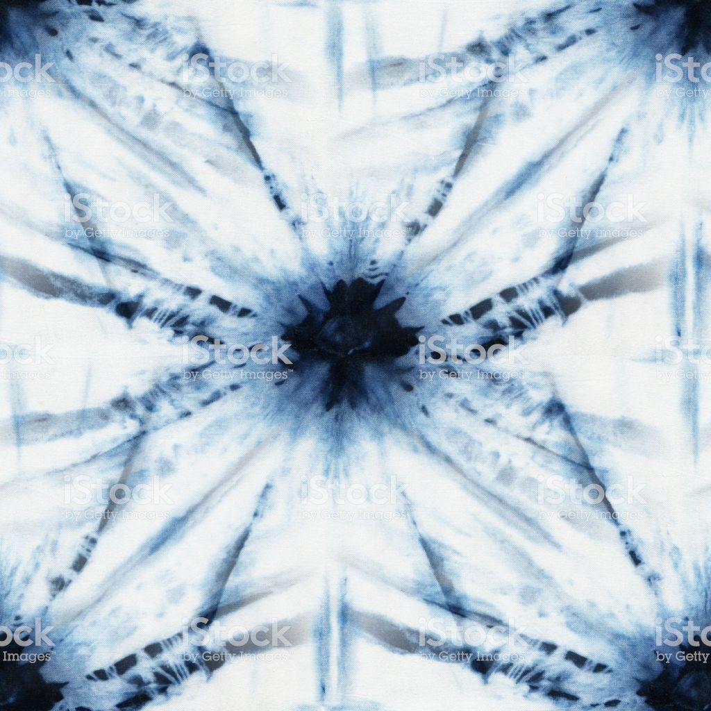 1024x1024 Seamless Tie Dye Pattern Of Indigo Color On White Silk Hand
