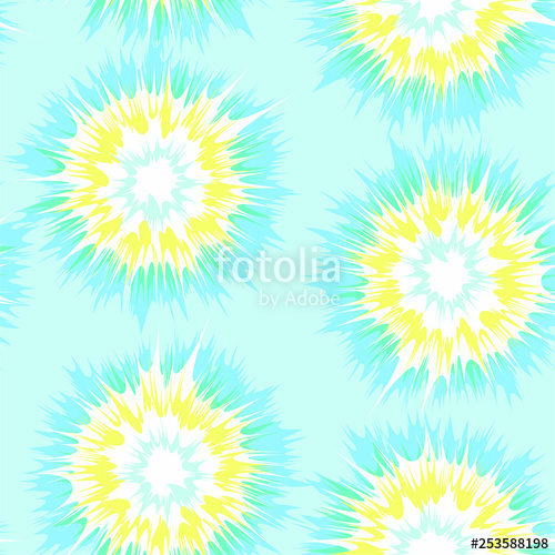 500x500 Seamless Vector Pattern Tie Dye Pattern In Aqua And Yellow Stock