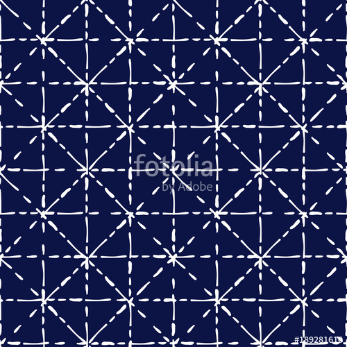 500x500 Blue And White Shibori Traditional Fabric Tie Dye Seamless Pattern