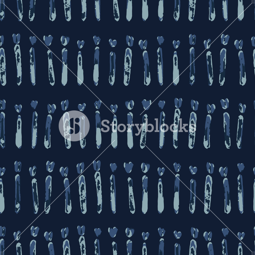 1000x1000 Indigo Tie Dye Stripes Shapes Seamless Vector Pattern Drawn