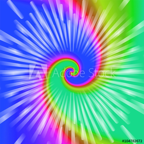 500x500 Realistic Spiral Tie Dye Vector Illustration