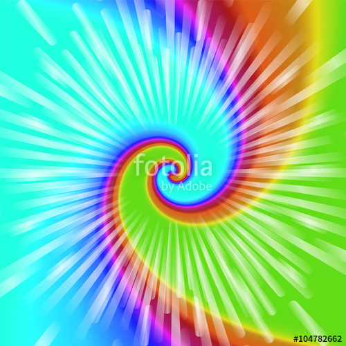 500x500 Realistic Spiral Tie Dye Vector Illustration Stock Image