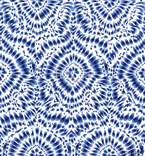 466x500 Indigo Blue Tie Dye Textile Pattern Editable Vector Seamless