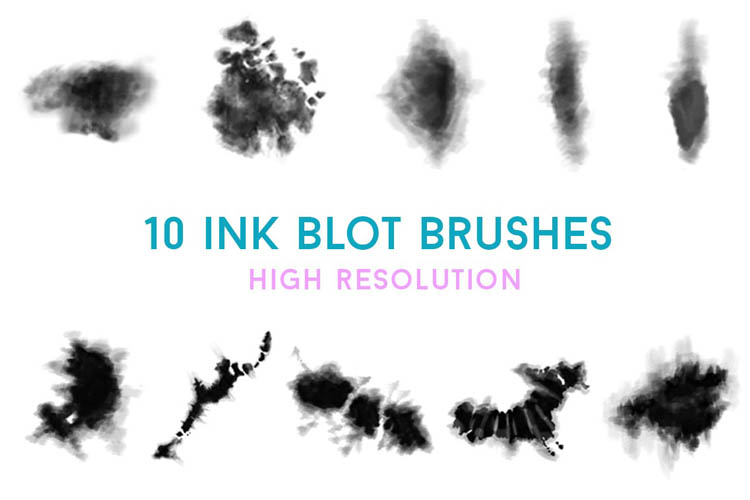 750x500 Tie Dye Ink Blot Brushes